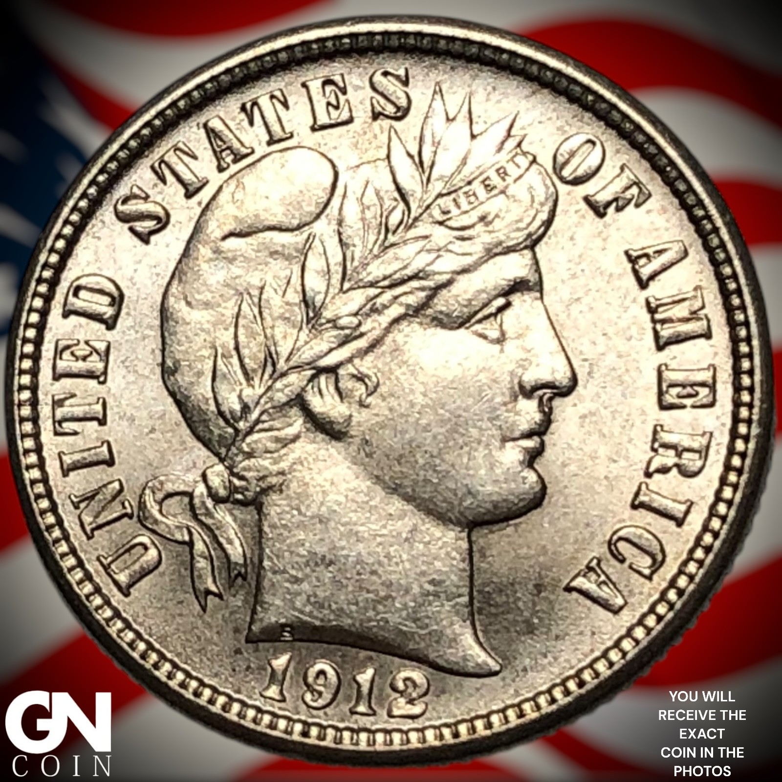 1912 D Barber Dime Z4607