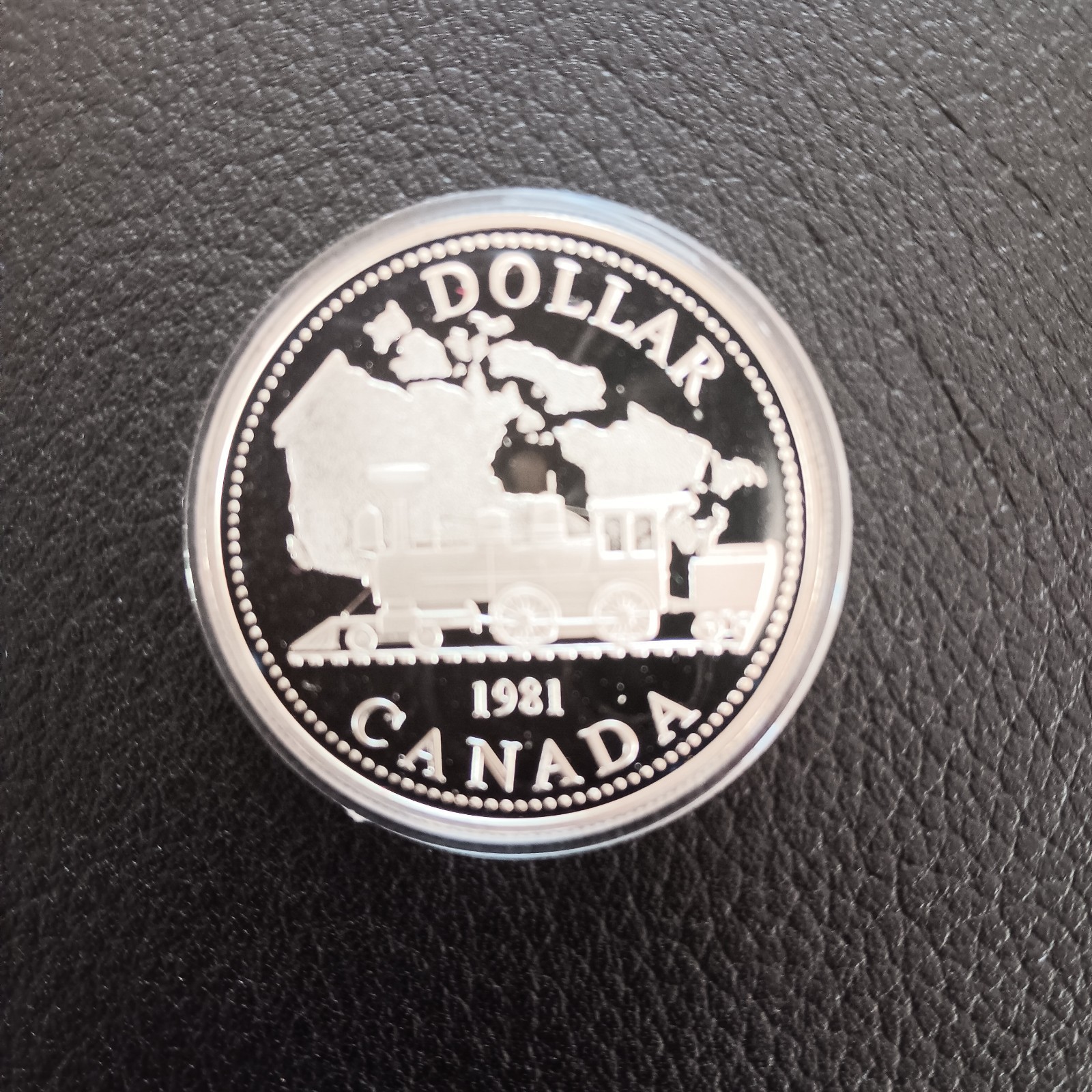 1981 Canada 50% Silver Canadian Silver Dollar Transcontinental Railroad