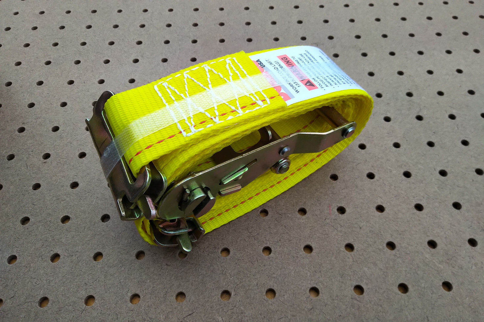 (4 PACK) DOLECO 2" X 12' SERIES E BUCKLE RATCHET STRAP WLL 833 LB YELLOW