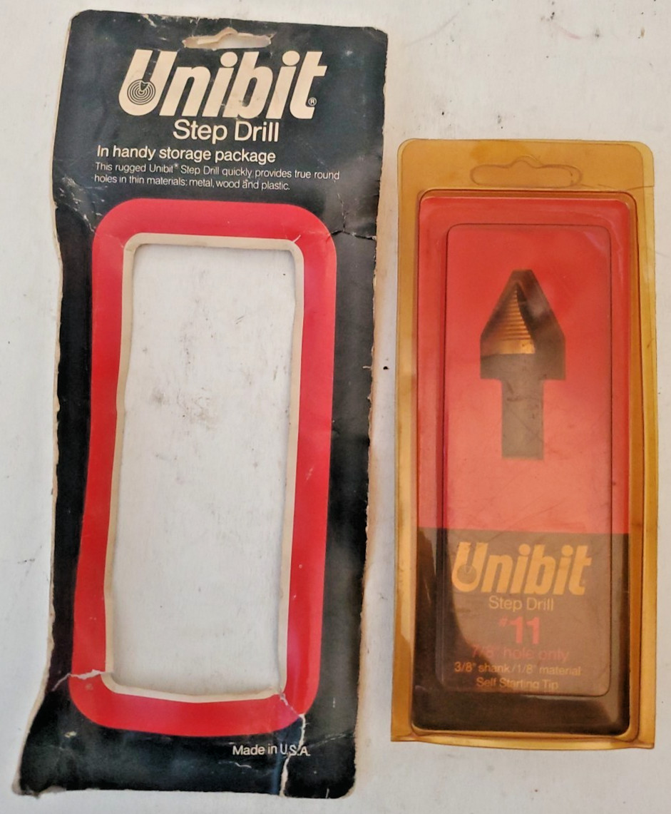 Unibit Step Drill Bit 11 ~ 7/8" Hole Only, 3/8" Shank - 1/8" Material Self-Start