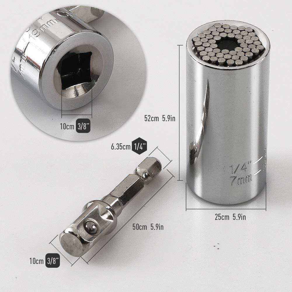 Universal Socket Wrench Selfadjusting Socket Fits Standard 1/4''3/4'' 719mm Wi