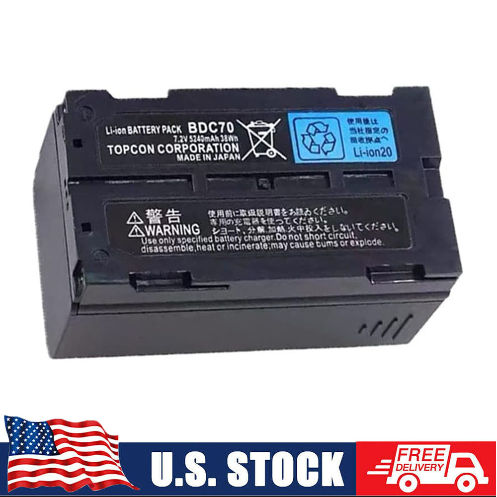 New TOPCON BDC70 Battery for TOPCON,SOKKIA Total Station,GPS,SRX,GRX,HIPER V