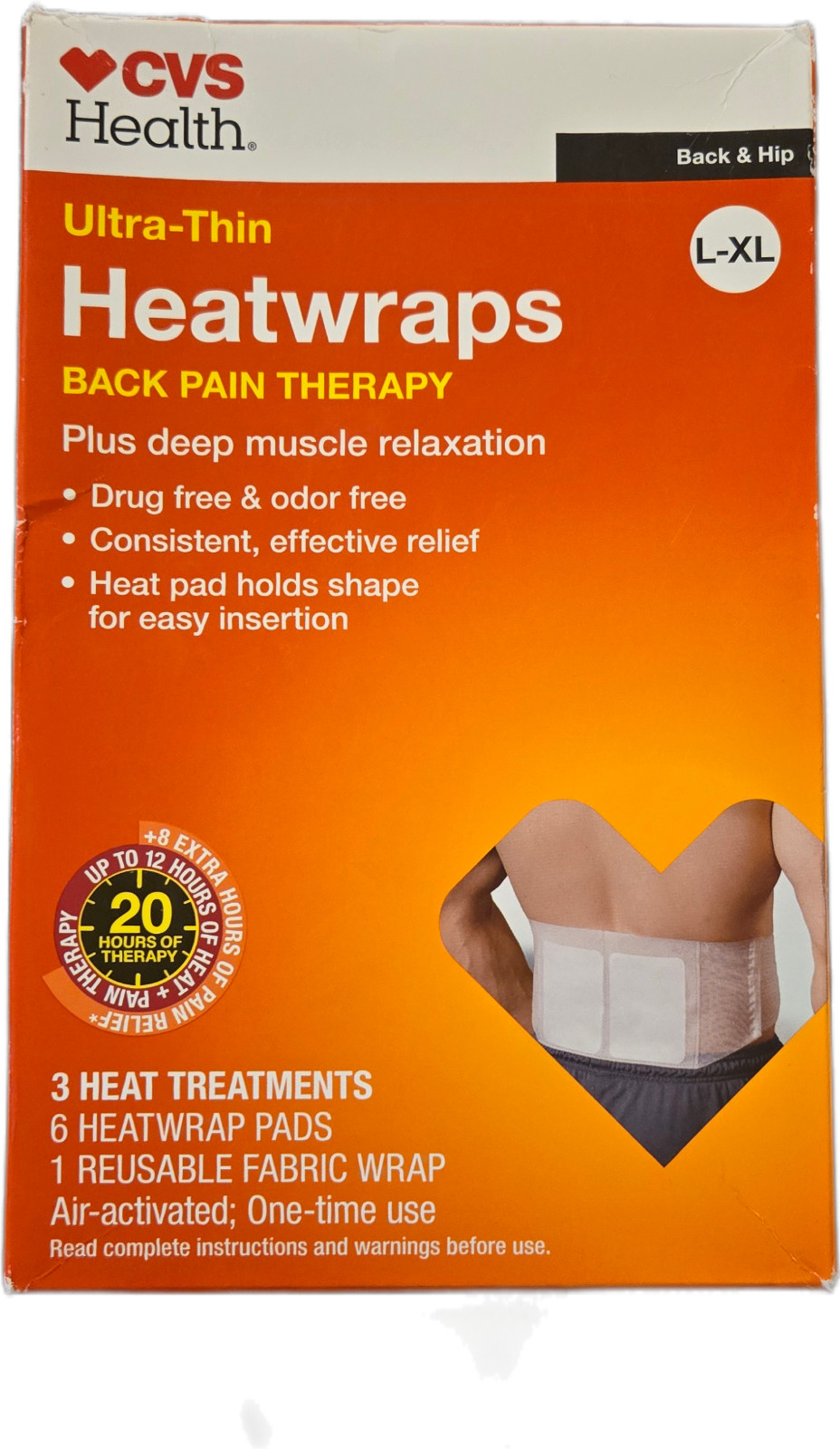 CVS Health Back Hip Heatwraps Up to 12hs of Pain Relief