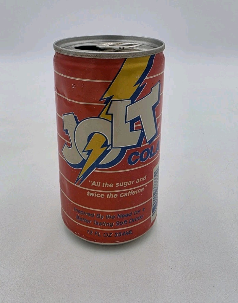 Jolt Cola 1980’s Aluminum Empty Collectible Soda Can 10c Michigan Deposit