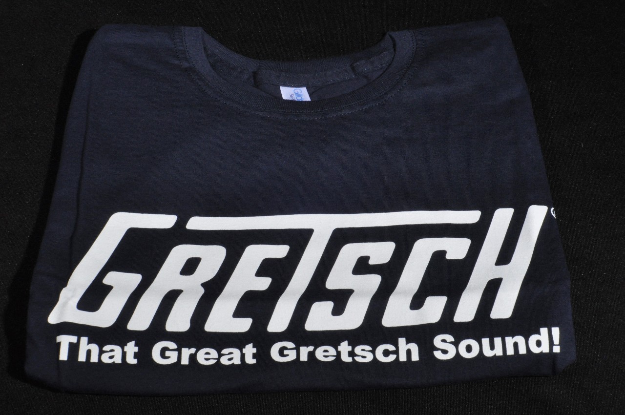 GRETSCH "THAT GREAT GRETSCH SOUND" TEE SHIRT MEDIUM NAVY BLUE