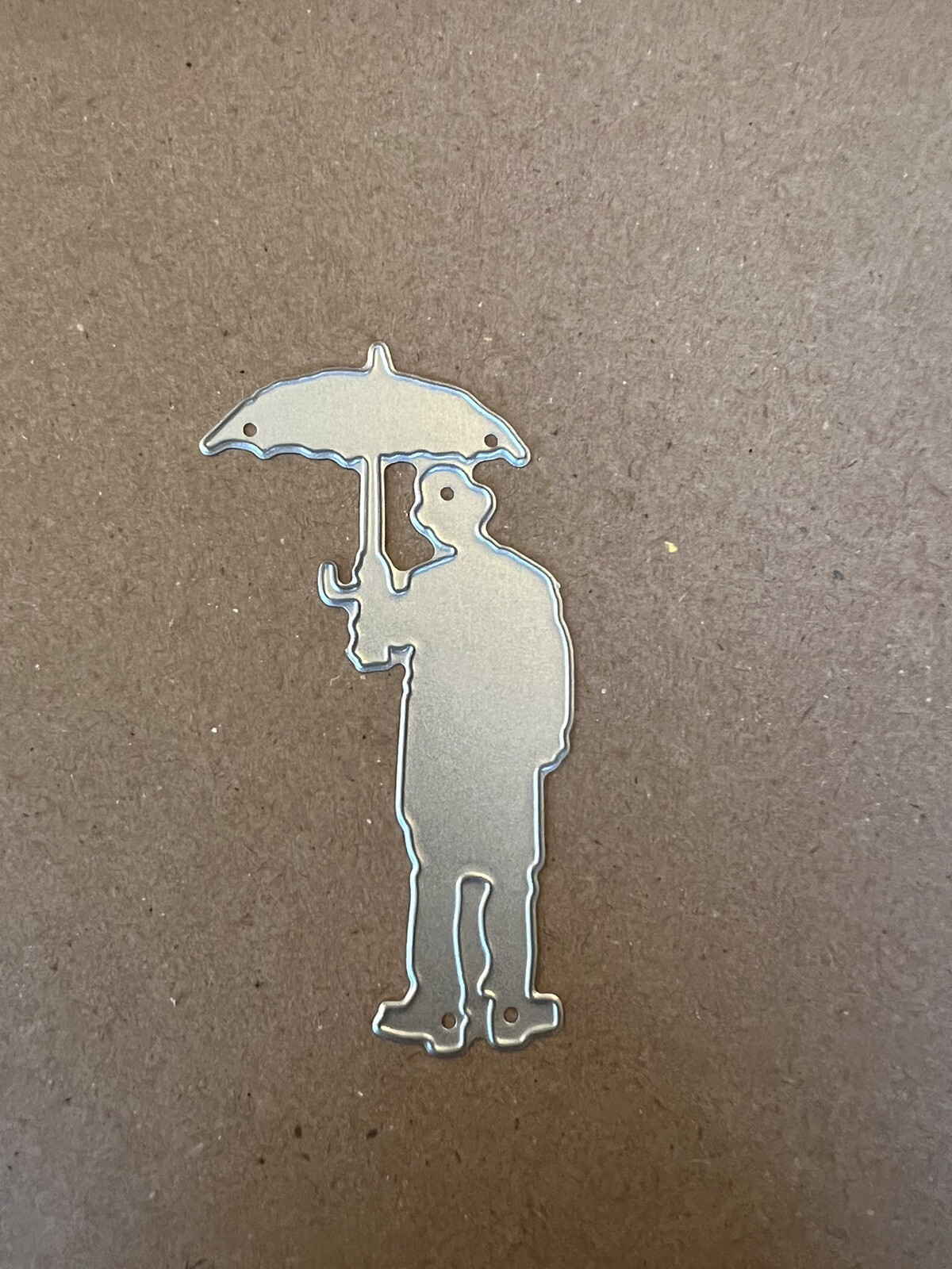 Man With Umbrella Cutting Die Rain Cards Journal Scrapbook #3049 - Tonya