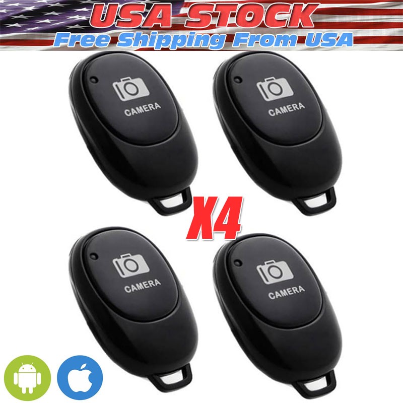 4 Pcs Camera Shutter Wireless Bluetooth Remote Control for Android Apple iPhone