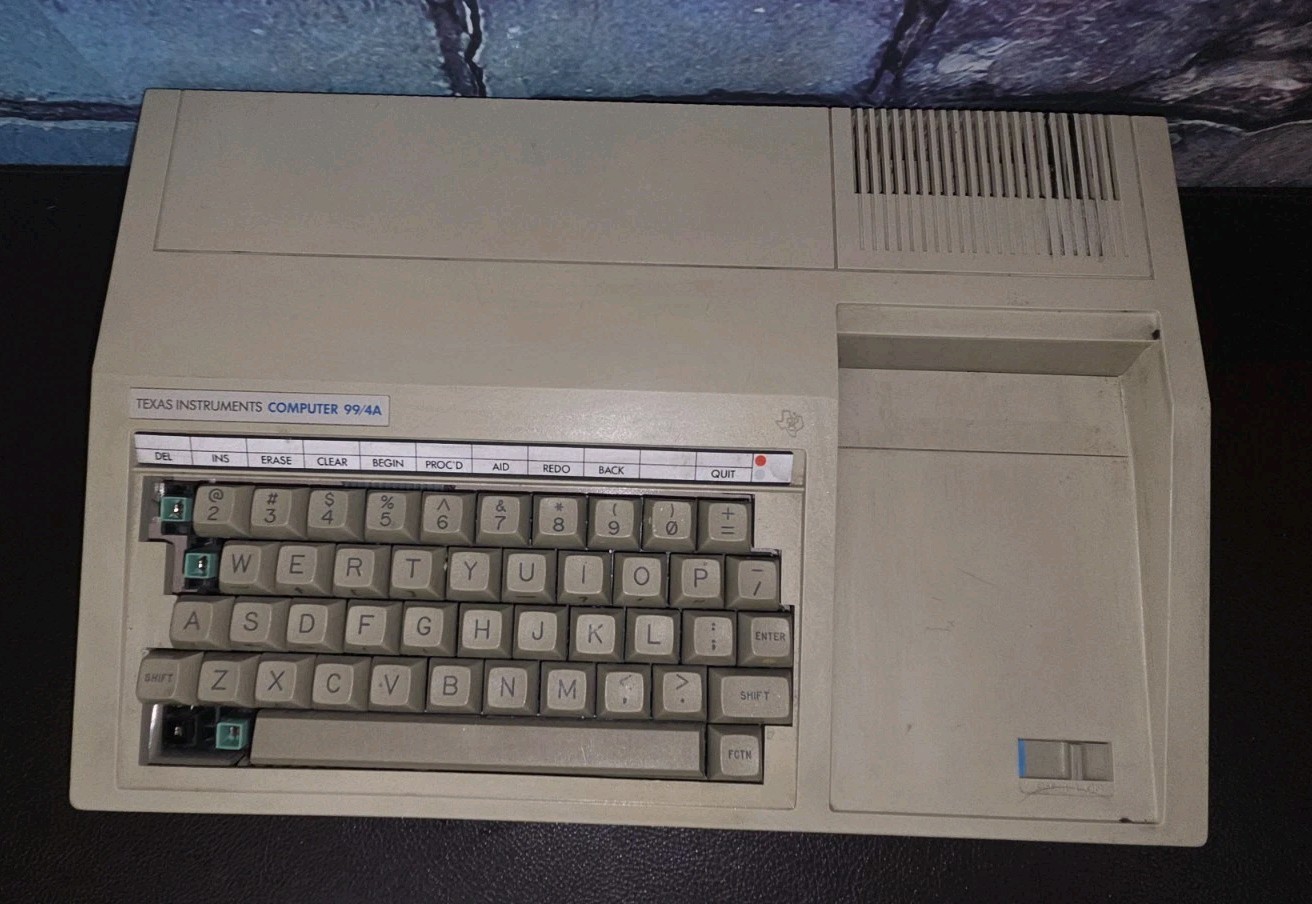 2 Vintage Texas Instruments Home Computer TI-99/4A w games & extras Untested