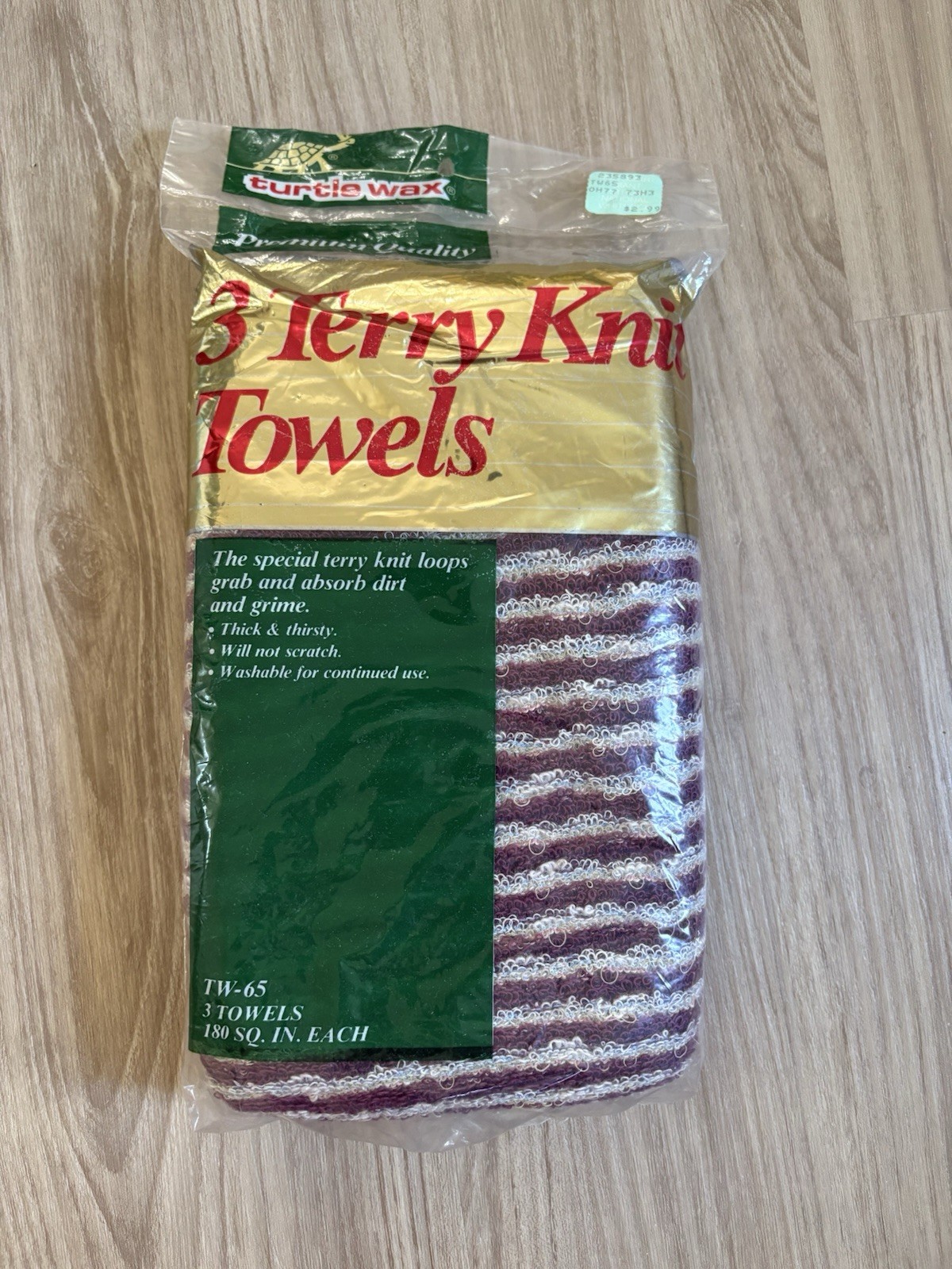 VTG Turtle Wax Knitted Terry Towels 3 pack
