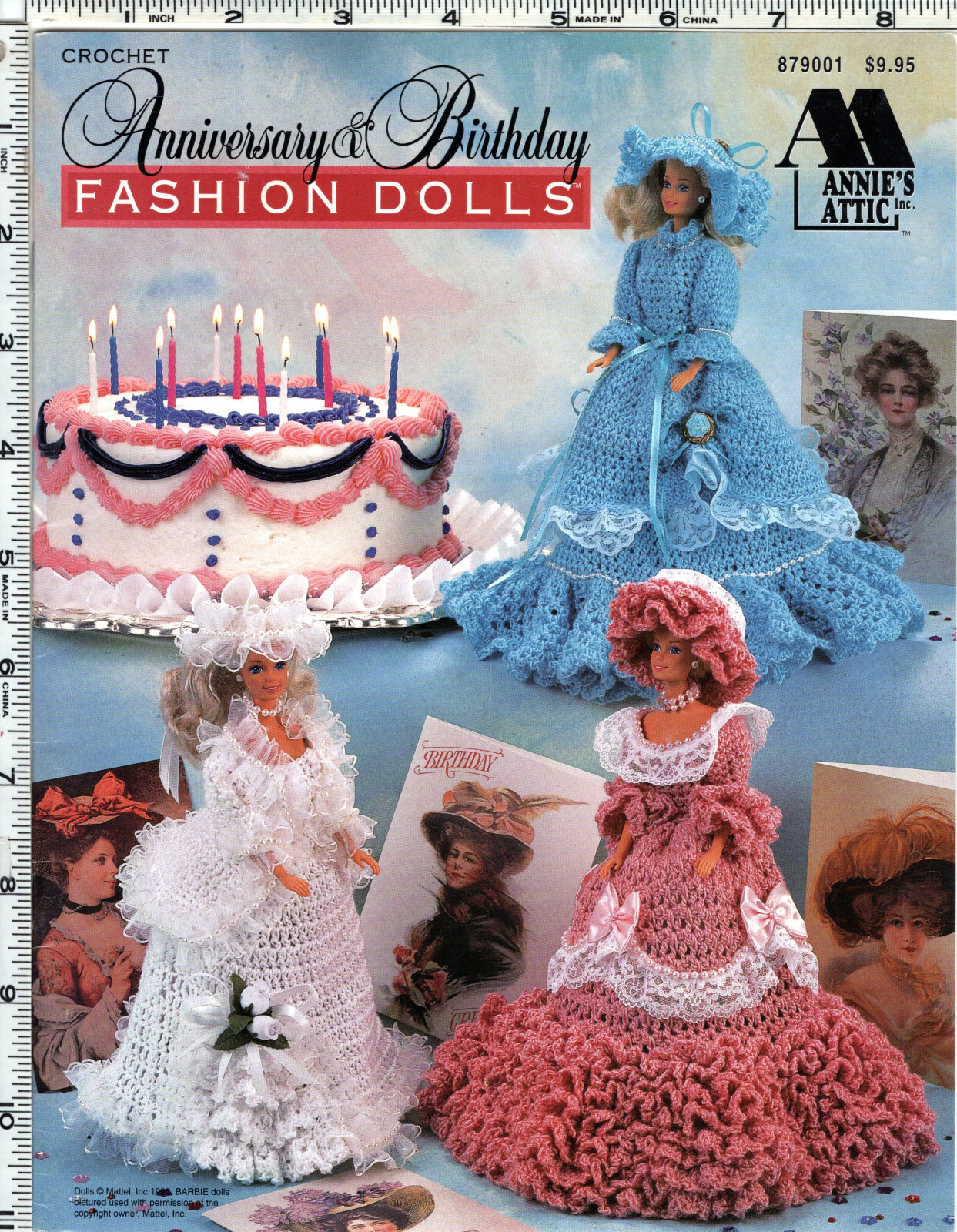 Crochet Anniversary & Birthday Fashion Dolls" ©1996 Annie's Attic Leaflet 879001