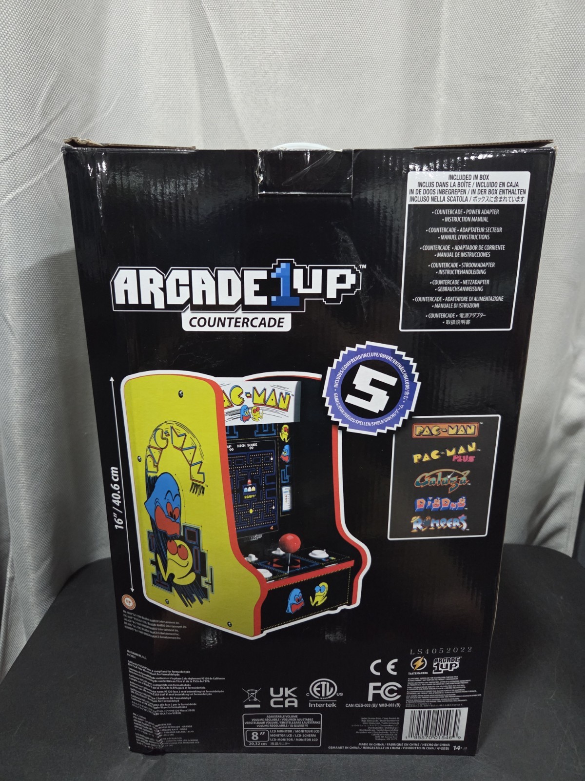 Arcade1Up Pac-Man Countertop Arcade Machine Tested & Working CIB Complete In Box