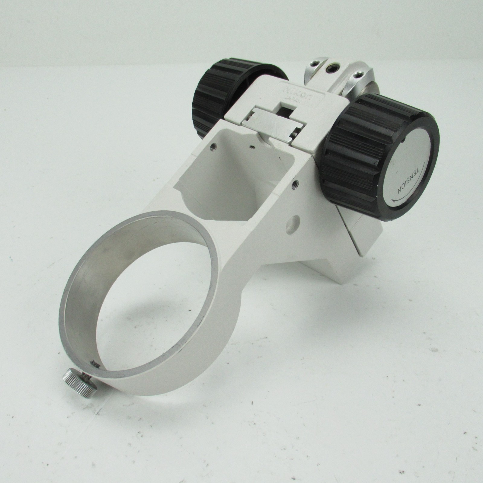NIKON C-FMB SMZ STEREO MICROSCOPE FOCUS DRIVE CARRIER/HOLDER RING 76MM DIAMETER