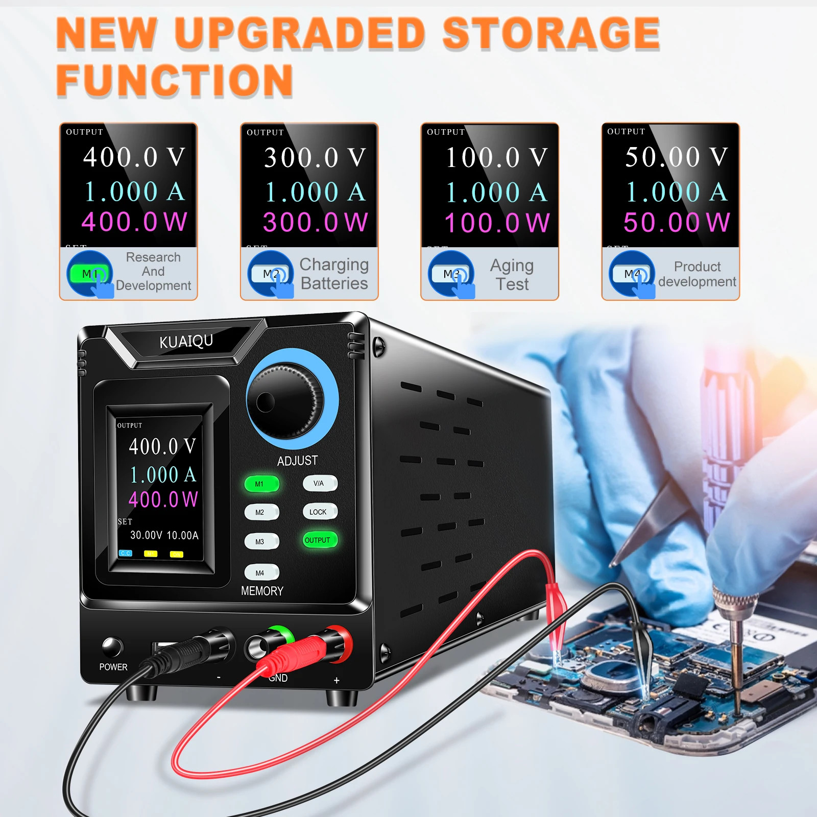 400V 1A 30V10A Programmable Adjustable DC Power Supply With RS-232 Interface