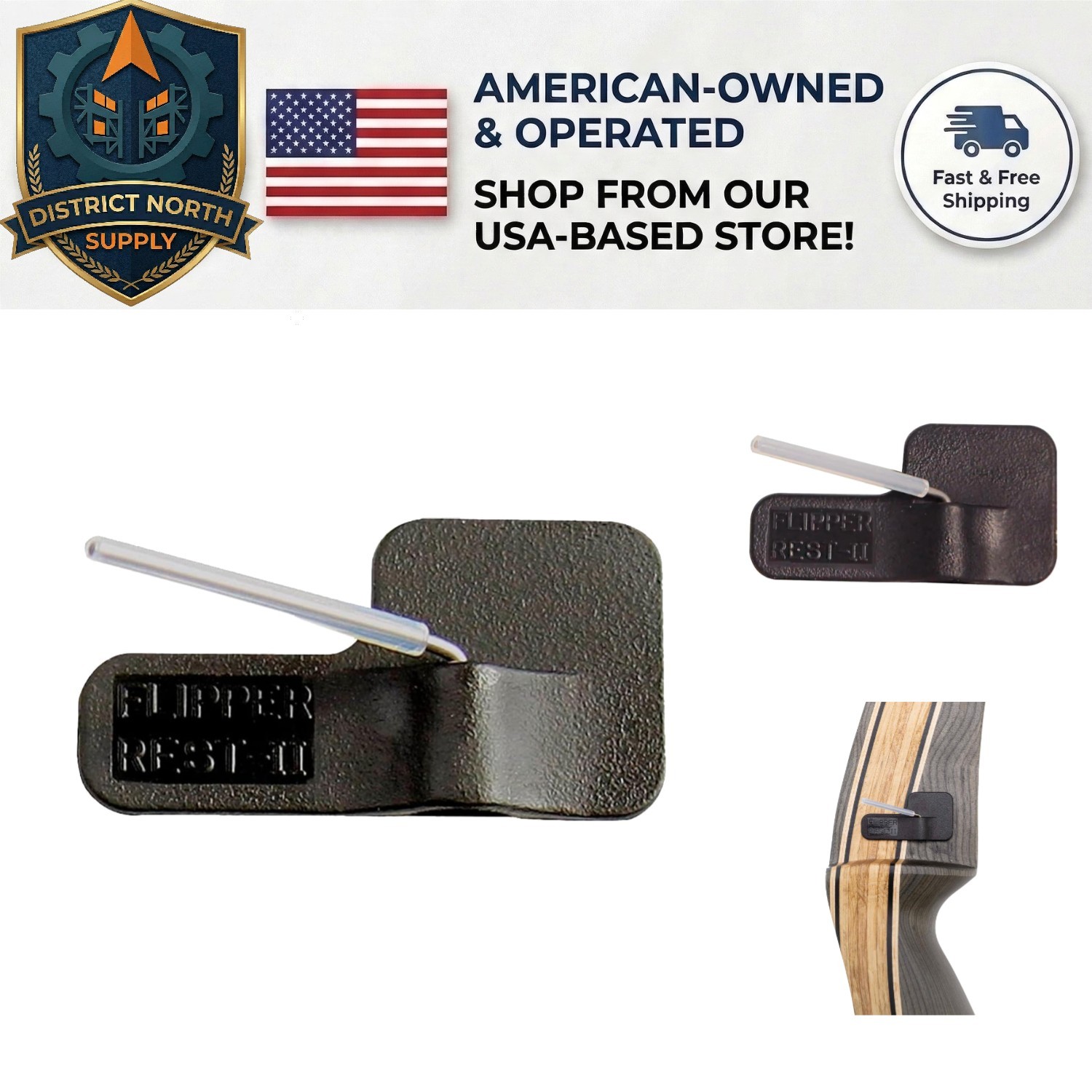 Ultra-Thin NAP Flipper Arrow Rest with Great Fletching Clearance - Right-Handed