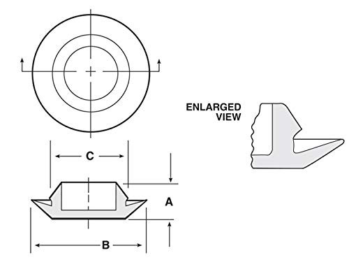 3/8" White Flush Type Head Plugs Designed for use in Sheet 3/8",