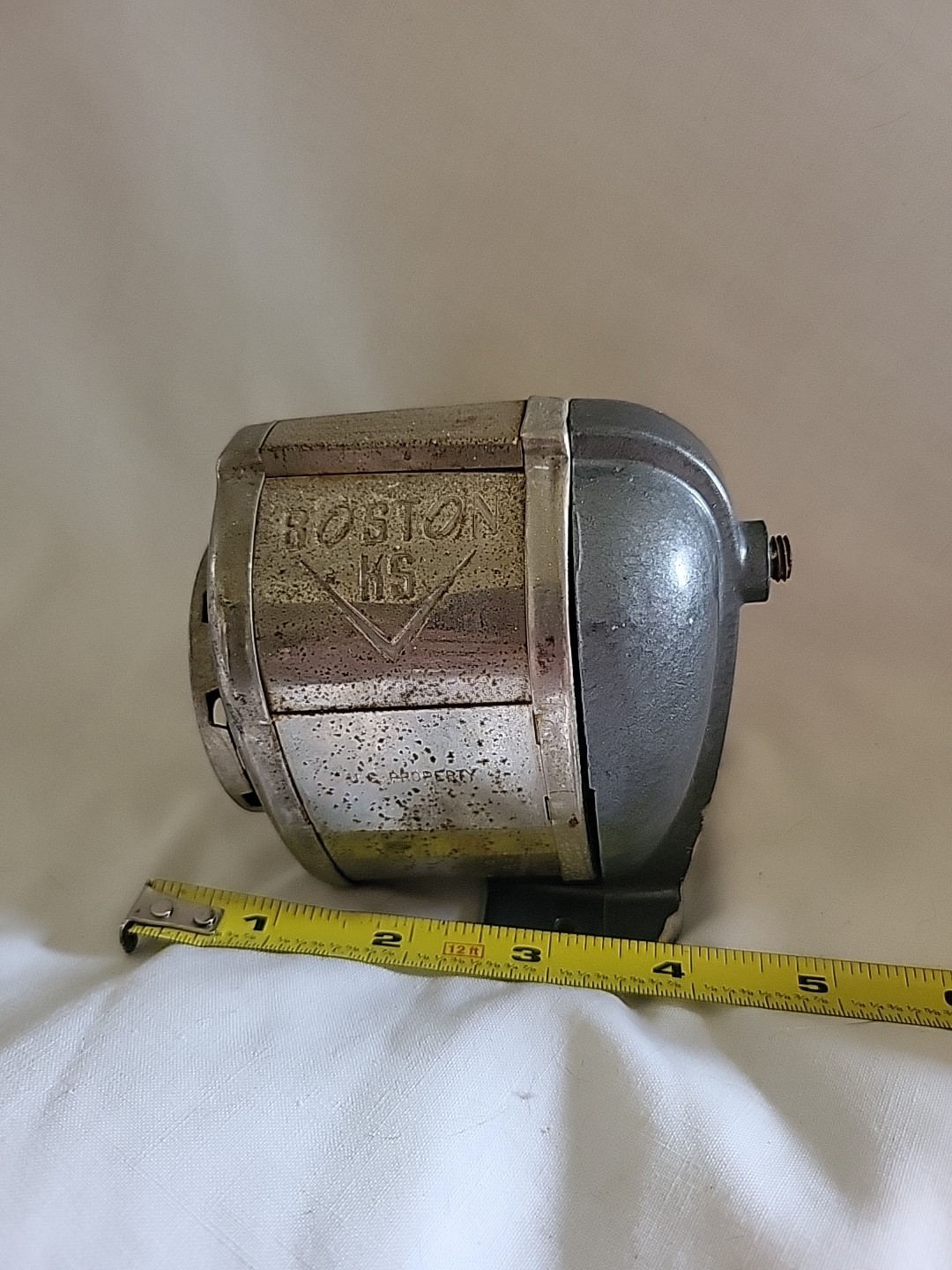 Boston KS Vintage Pencil Sharpener Rust Is Present, Missing Handle