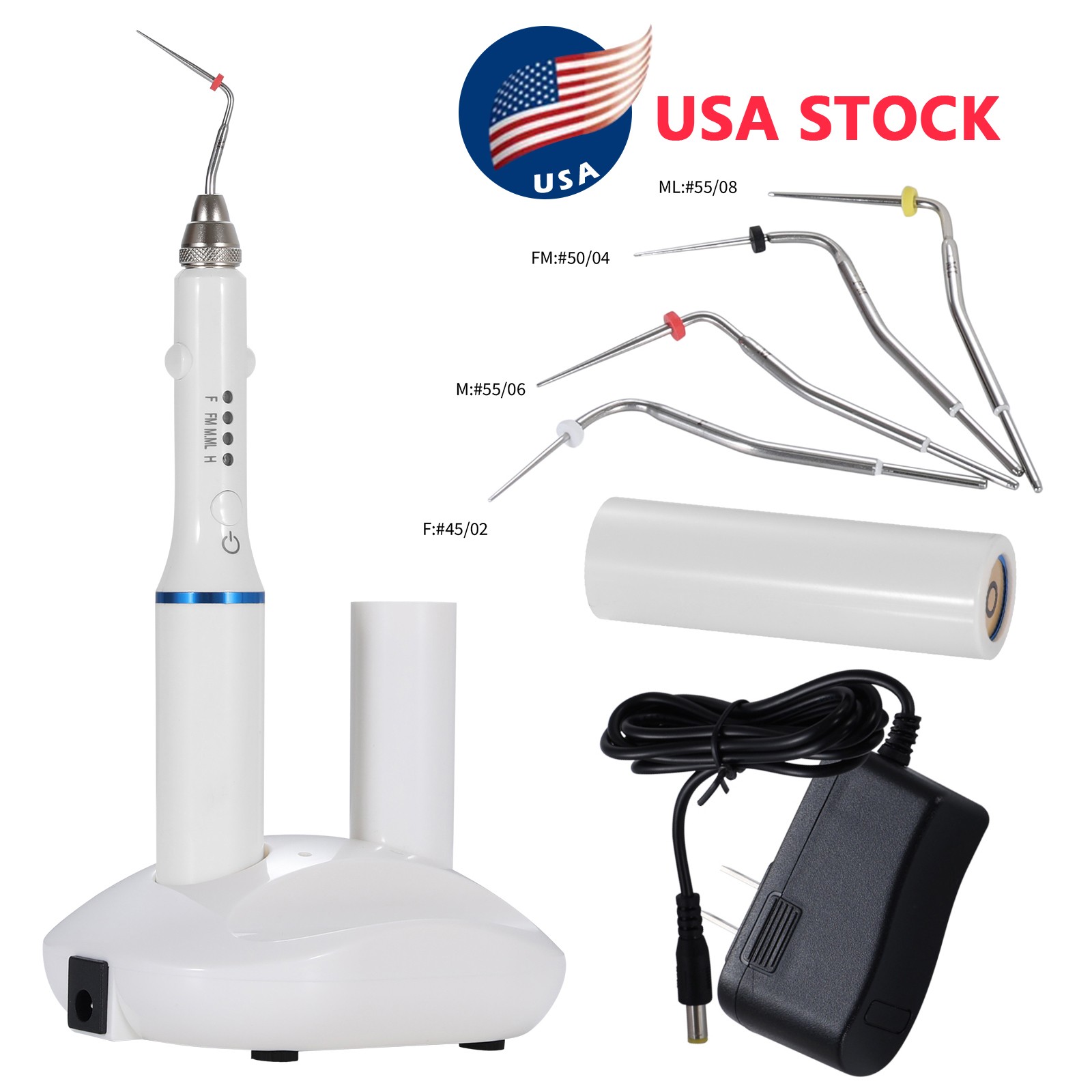 Dental Obturation System Endo Heated Pen Root Canal Hot Melt Filling Pen 4 Tips