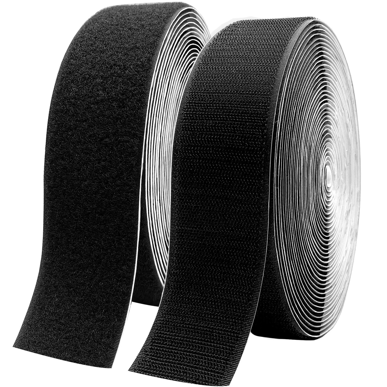 2 Inch x33 Feet Adhesive Hook and Loop Tape,Nylon Heavy Duty Tape Fasteners,B...