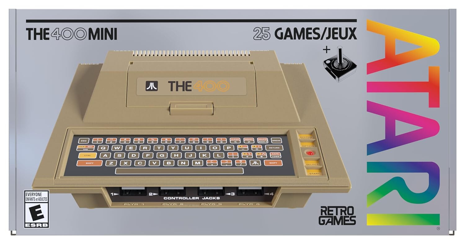 The 400 Mini 2024 Atari Retro 400 Mini Computer Console With 25 Built-in Games