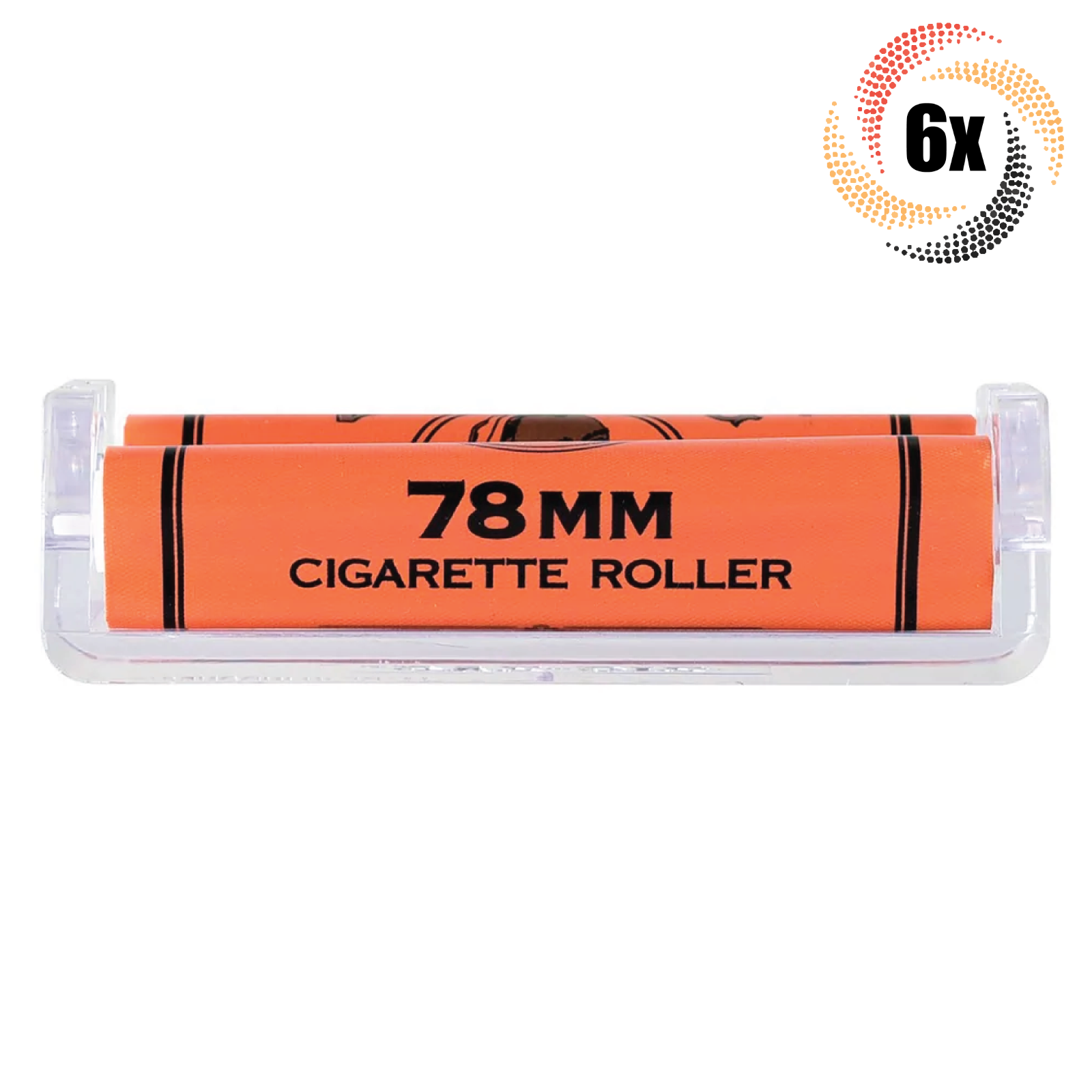 6x Rollers Zig Zag Orange Roller Machine | 78MM | Easy Rolling | + 2 Free Tubes!