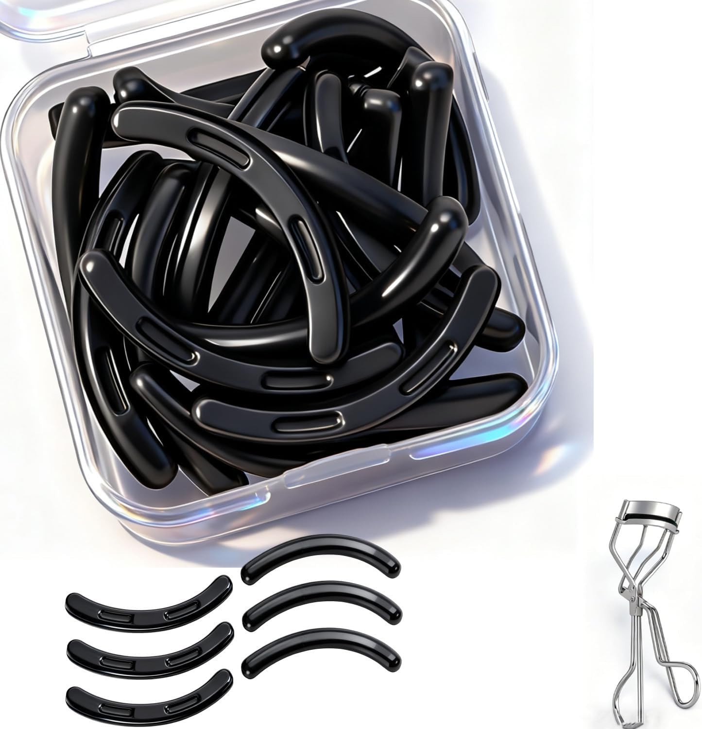 30Pack Suitable forTweezerman EyelashCurler Refills,Premium Silicone Soft Rubber