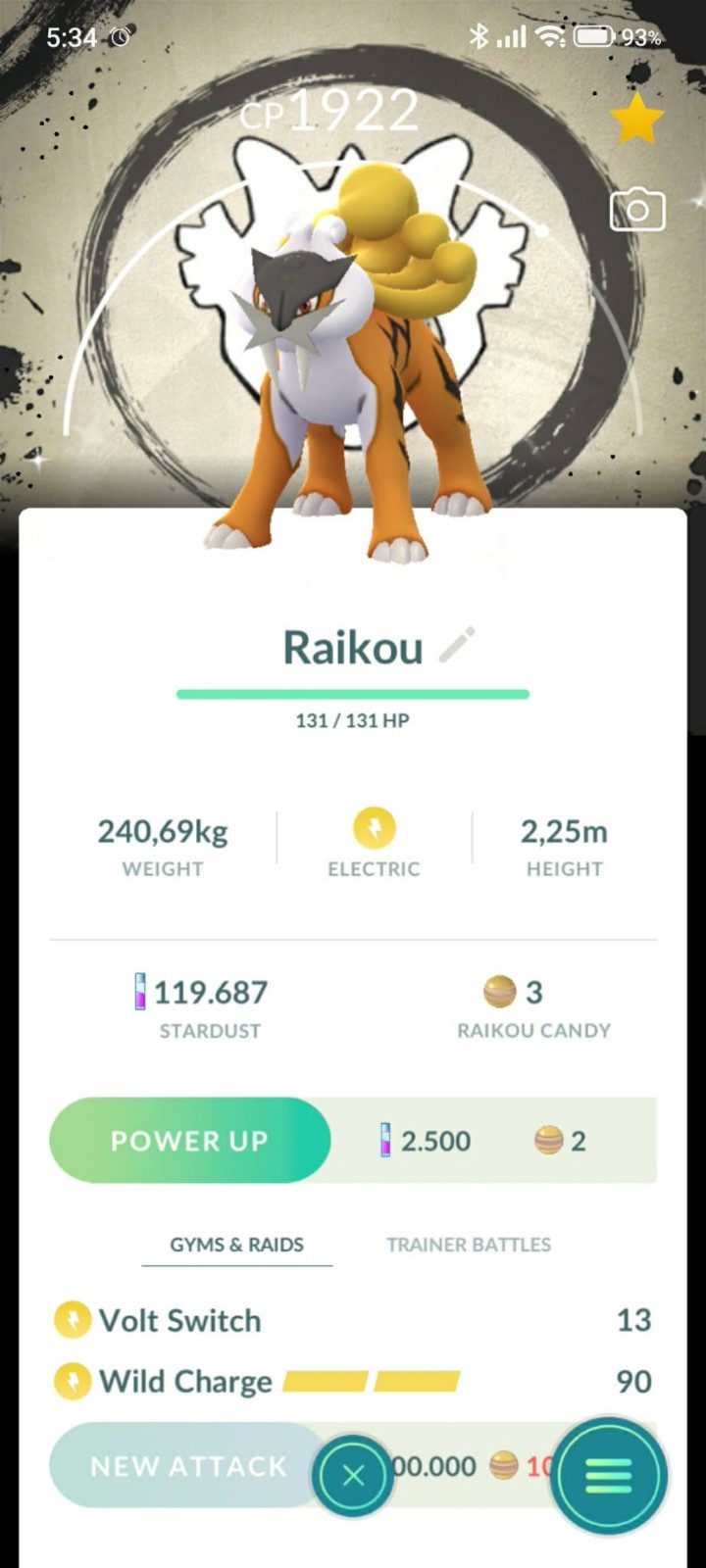 Pokemon Shiny Raikou Background Go Fest 2026 - Tr.a.d.e 20k or P.T.C