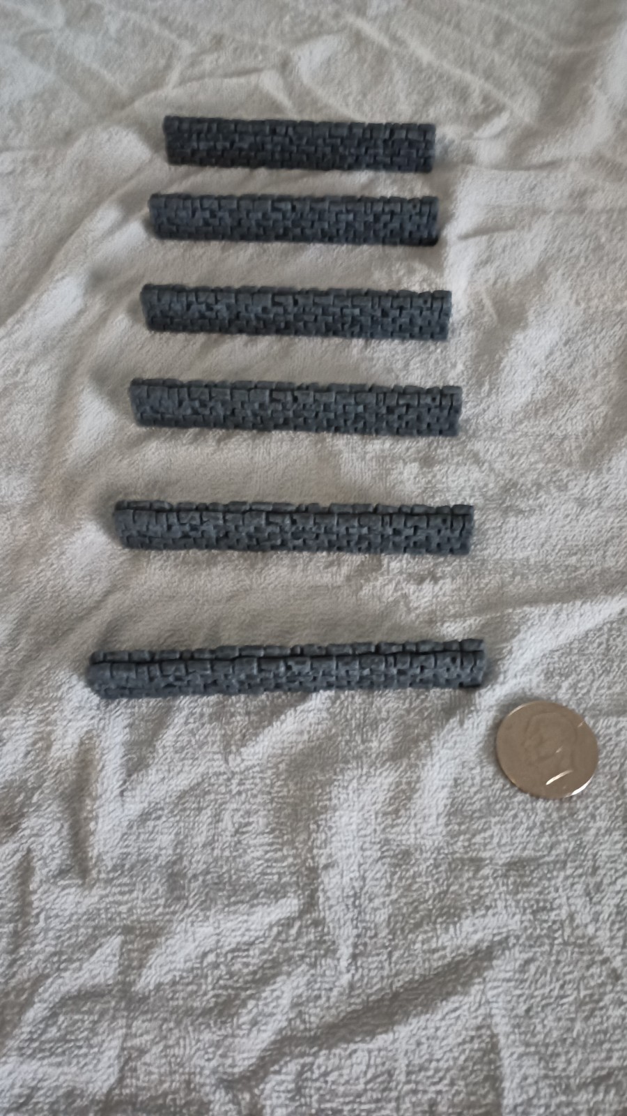 WARGAMING SUPPLIES - SIX STONE WALLS - (BLOCK)