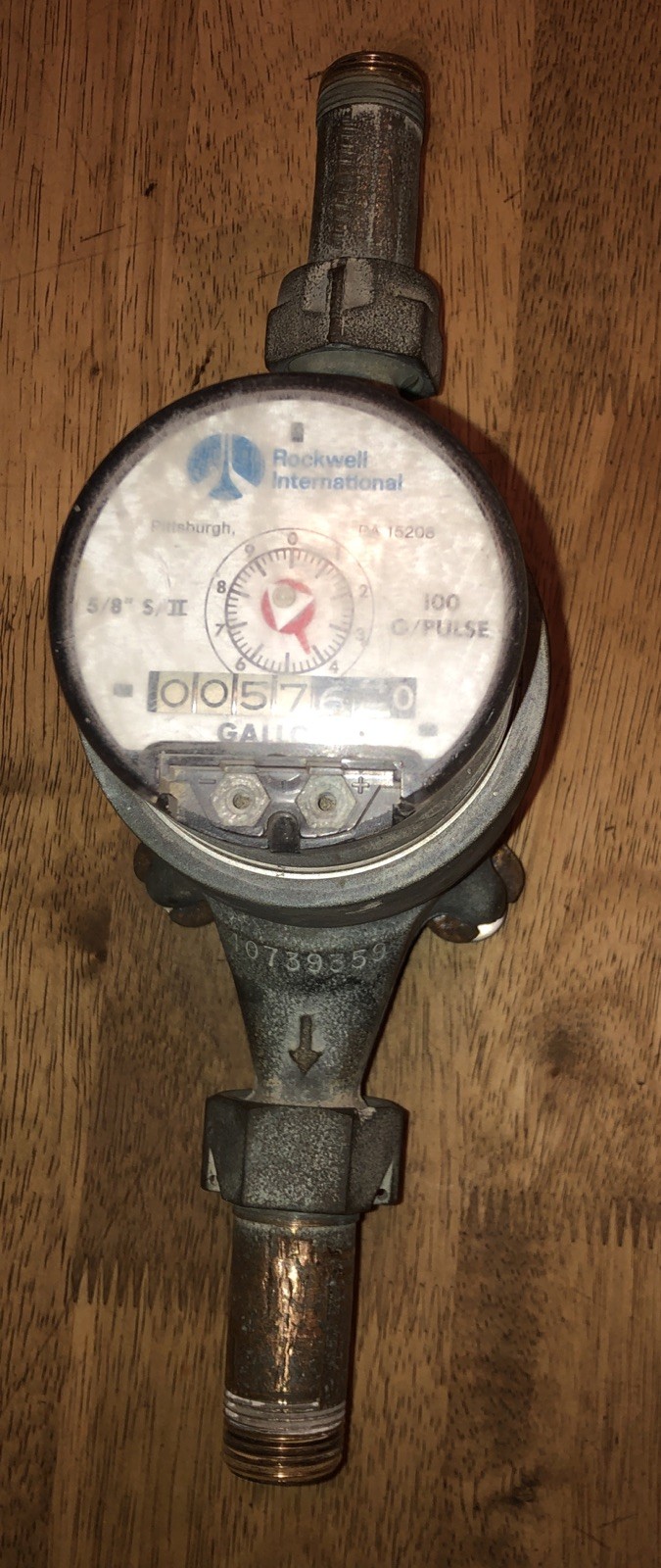 Rockwell Inunatic Water Meter- Functional 5/8” Gallon Meter- Collectible ￼