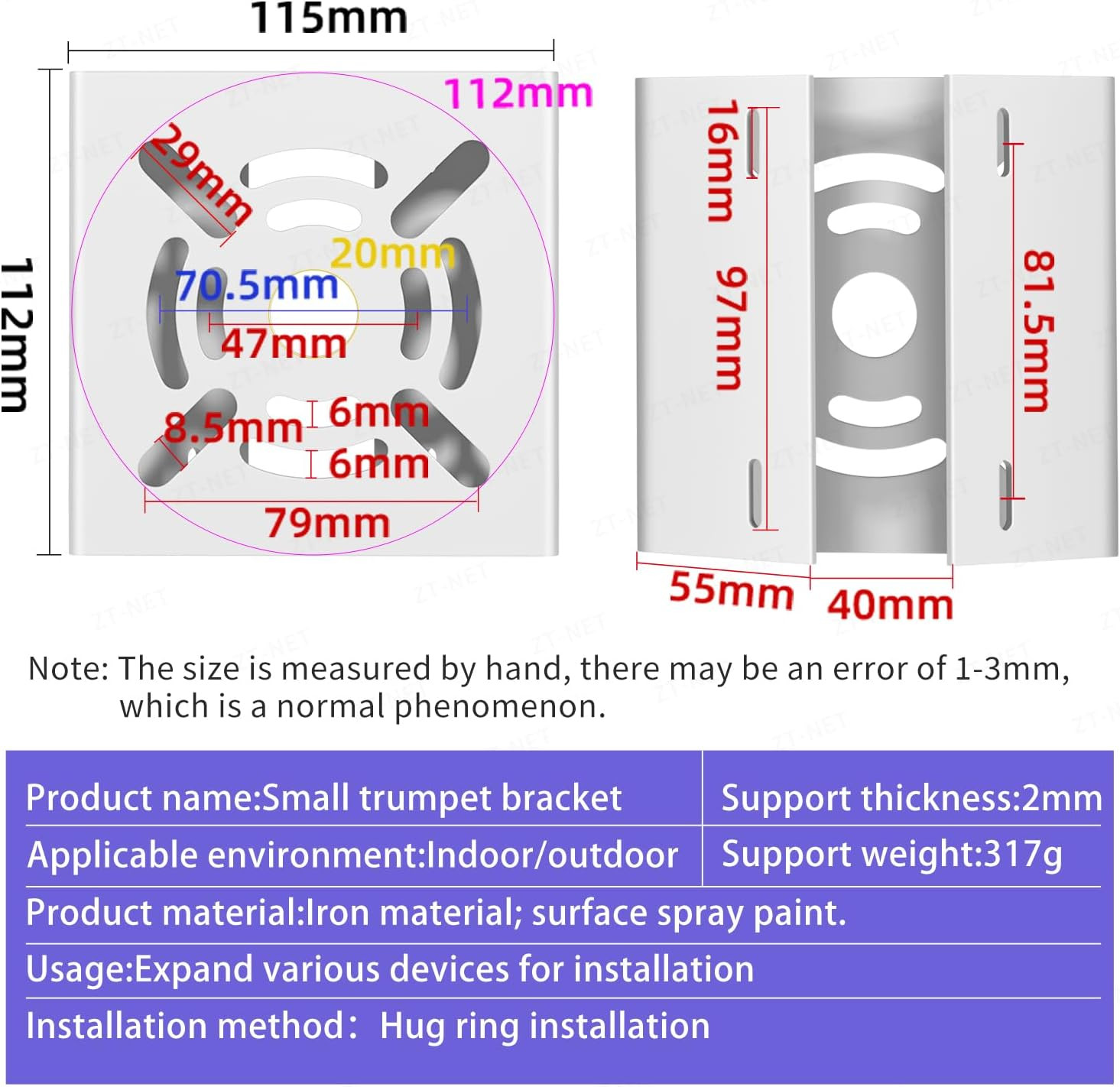 Universal Vertical Pole Mount for Security Camera, White | Solid Metal Bracket