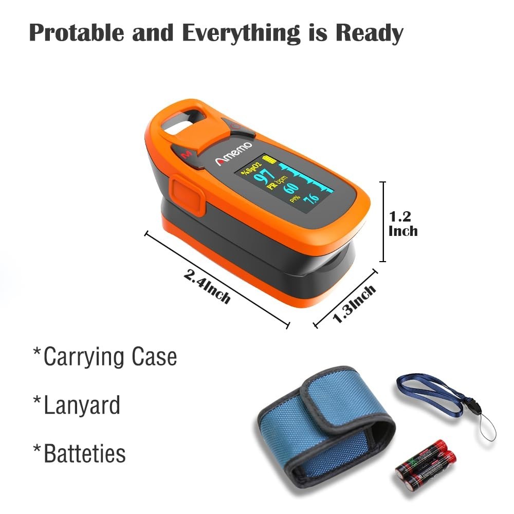 Fast Reading Fingertip Pulse Oximeter for Exercise & Sleep