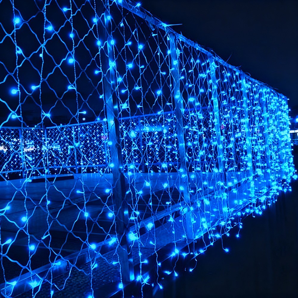800 LED Net Curtain Mesh Fairy String Lights Home Christmas Party Wedding Decor
