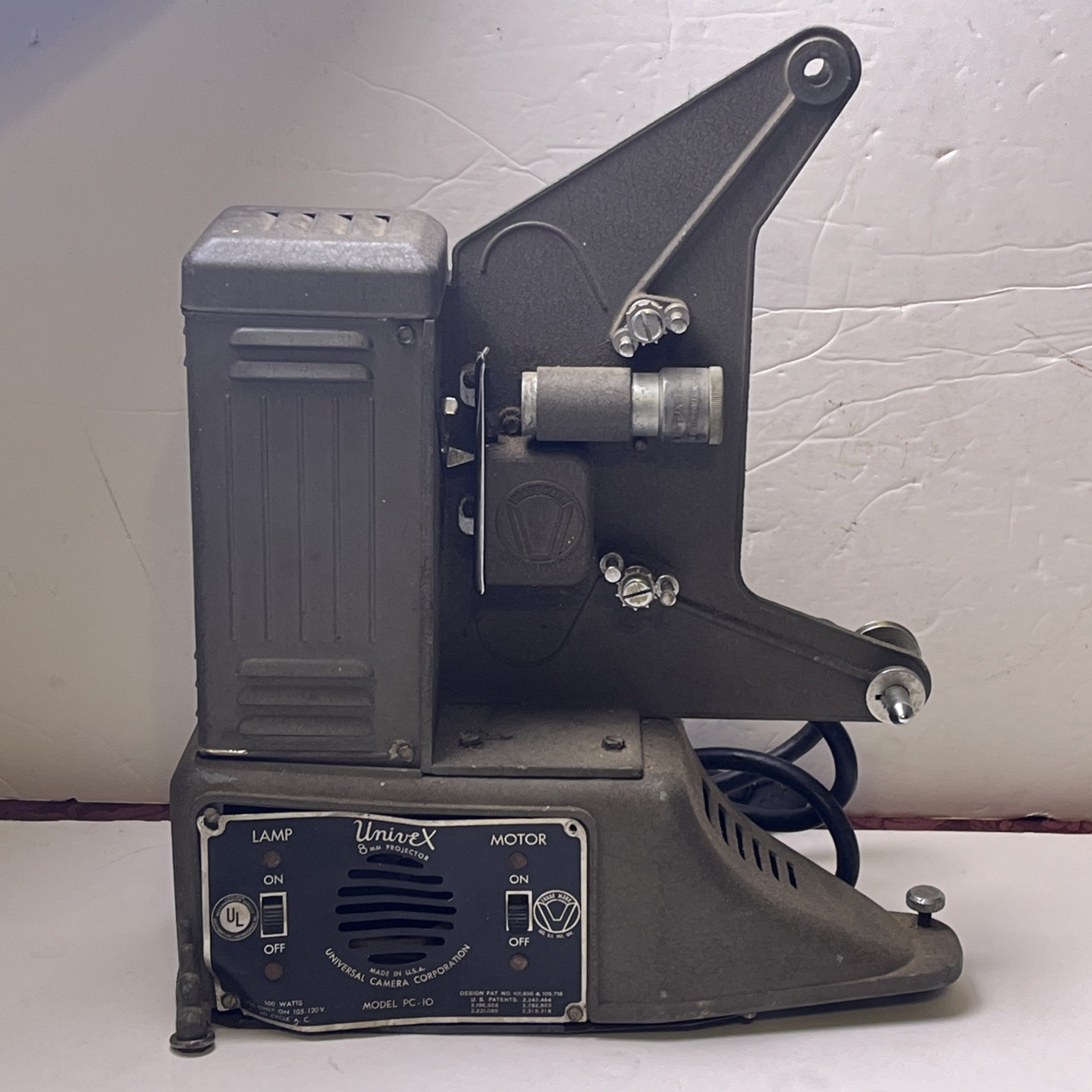 Vintage Univex Model P-8 Movie Projector & Camera - Bulb & Motor Work!