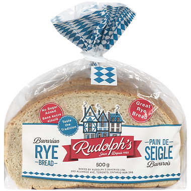 Rudolph's Bavarian Rye Bread - Seedless Sliced Sandwich Loaf for Healthy Meals