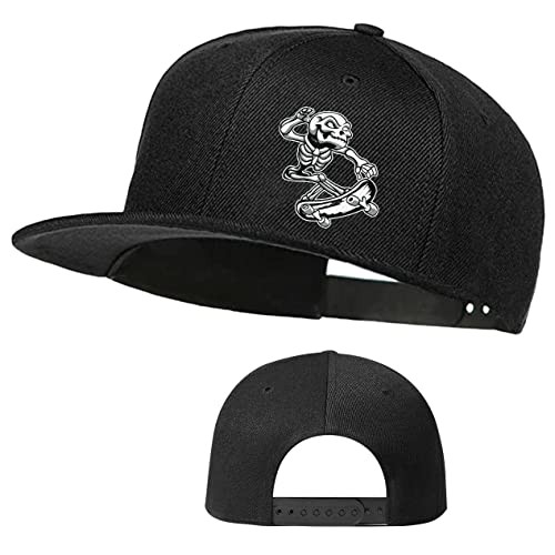 Skull Finger Flat Bill Hats for Men Black Mens Snapback Hat 1 Aliens Skateboard