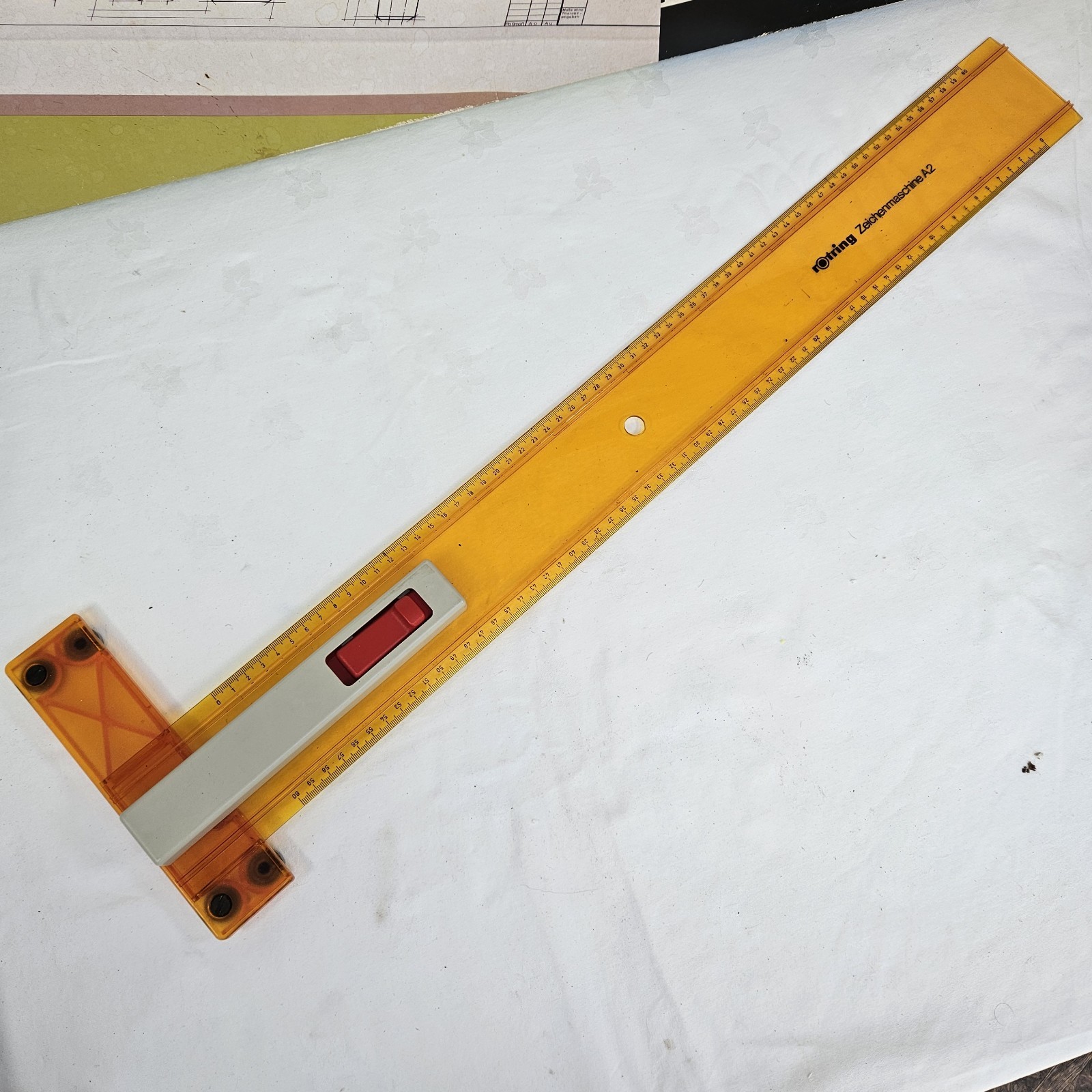Rotring A2 Drafting Machine Art 522402 Drawing Board Parallel Rule Set Germany