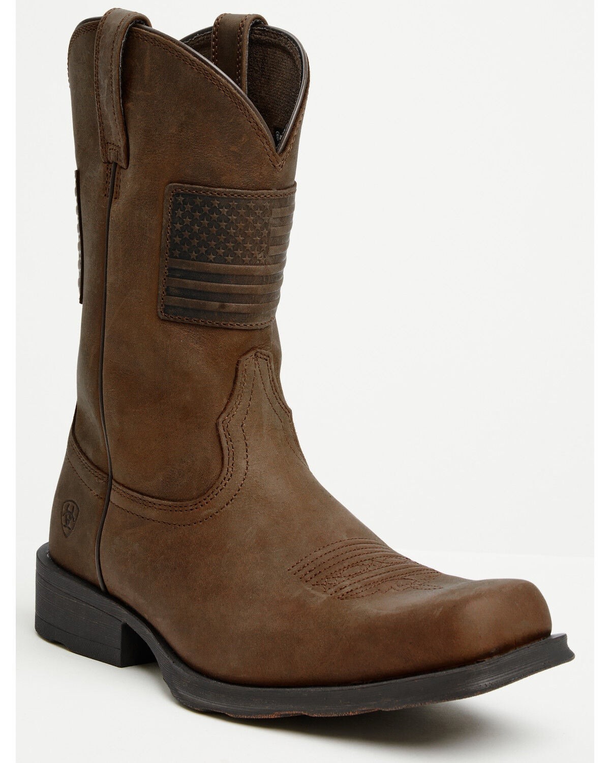 Ariat Men's Rambler Patriot Distressed Western Performance Boots - Square Toe