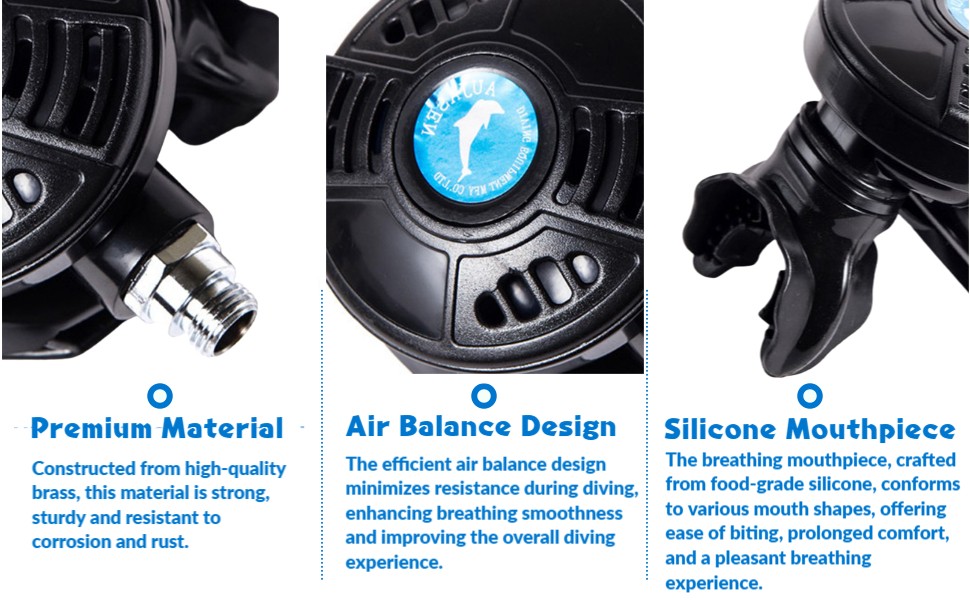 Sucba Diving Breathing Regulator - Snorkeling Adjustable Second Stage Regulator