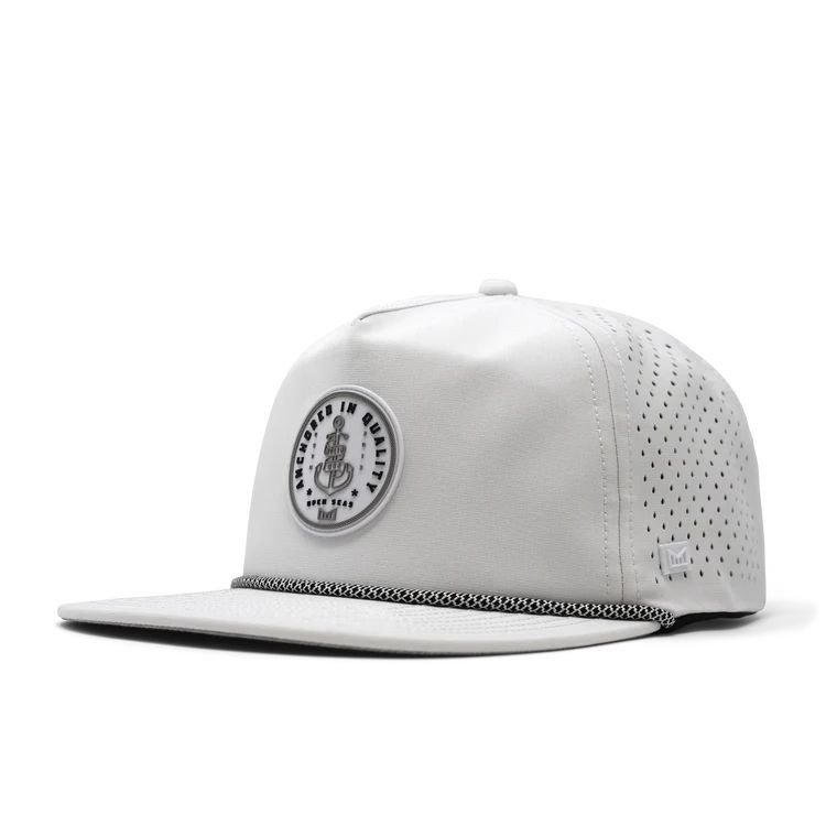 Melin Hydro Coronado Anchored Flat Bill Hat, White, X-Large