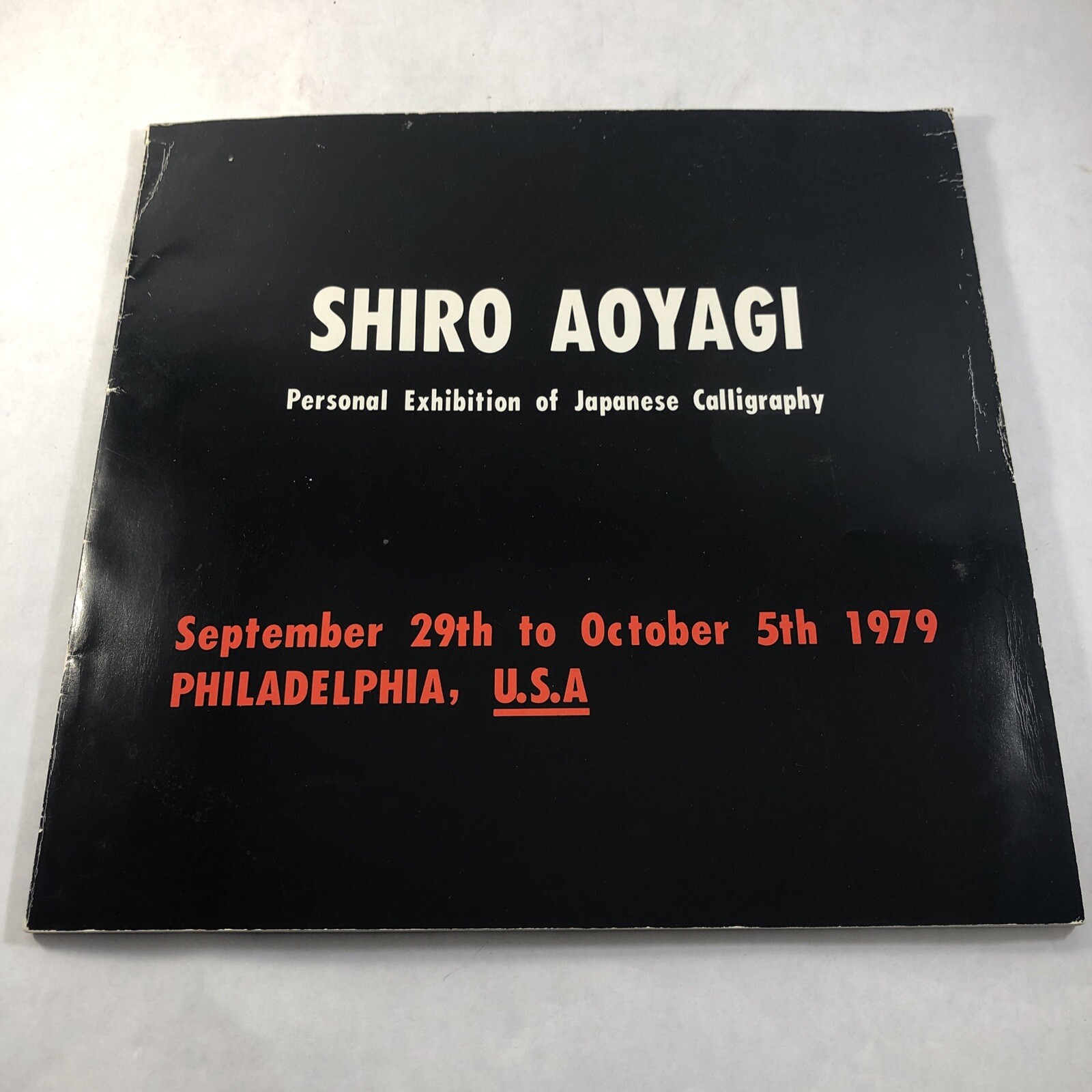 Shiro Aoyagi Japanese Calligrapy Art Catalog Locks Gallery Philadelphia PMA 1979