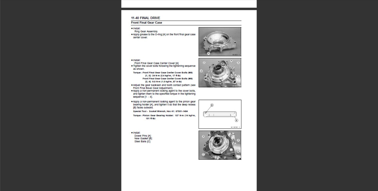 2008 Kawasaki BRUTE FORCE 750 4x4i and KVF 750 4x4 ATV workshop manual Reprint