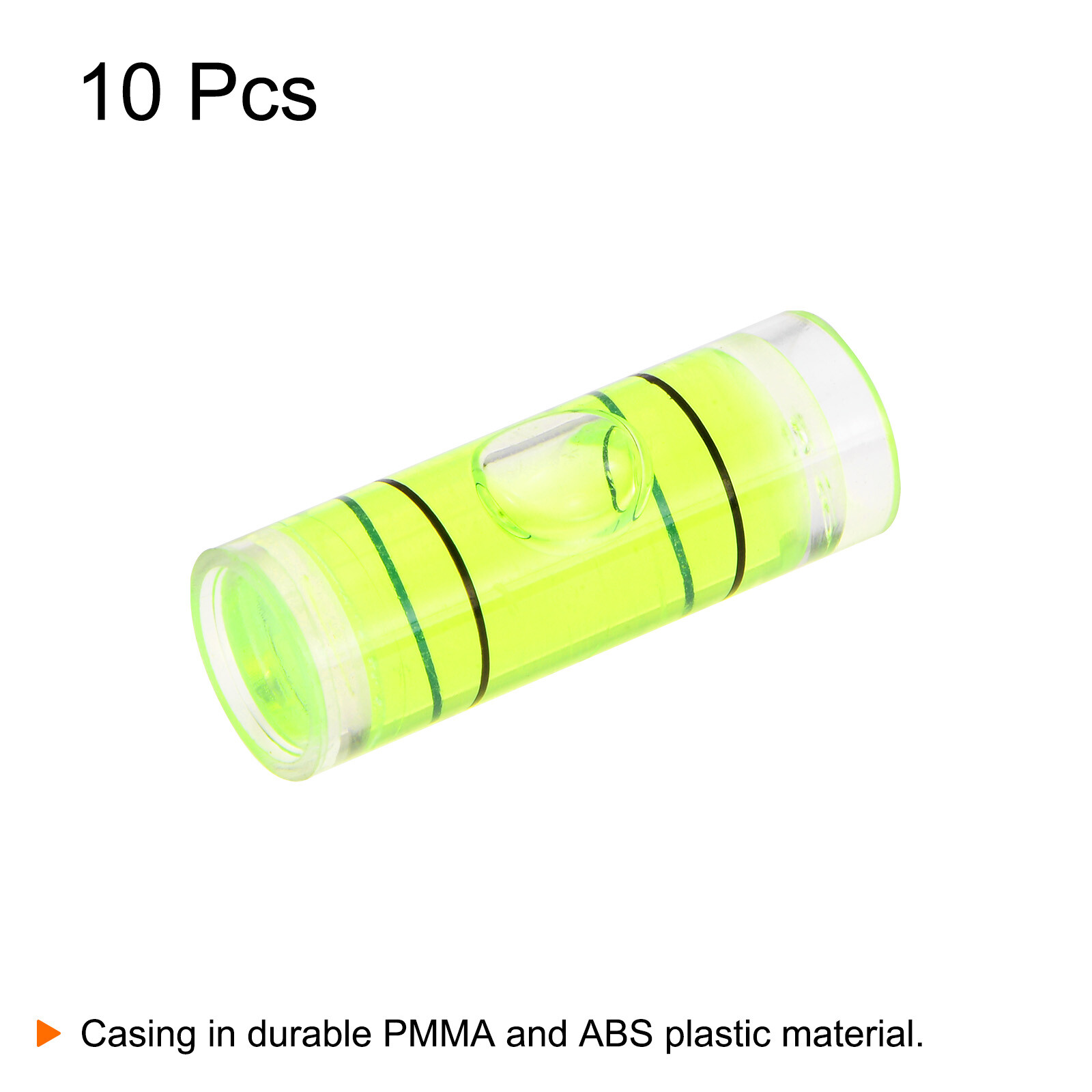 10pcs Small Cylindrical Bubble Level Vials 9x25mm Levels Measuring Tools