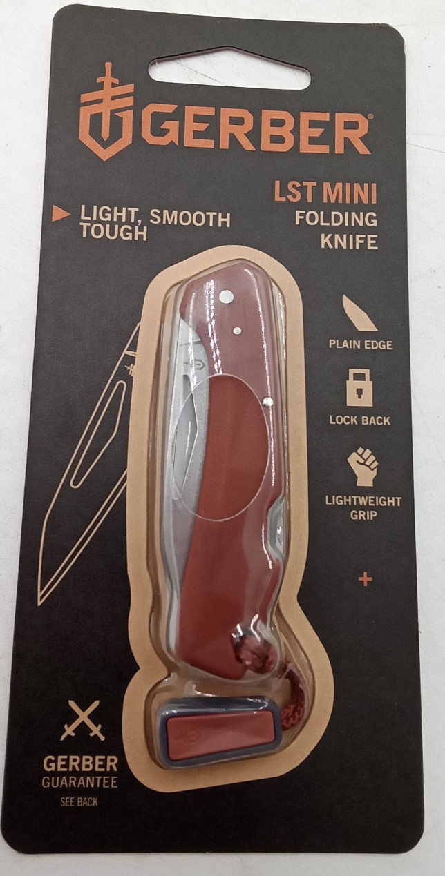 Gerber L.S.T. Mini Folding Knife: 2.65 in. closed length (Burnt Orange)