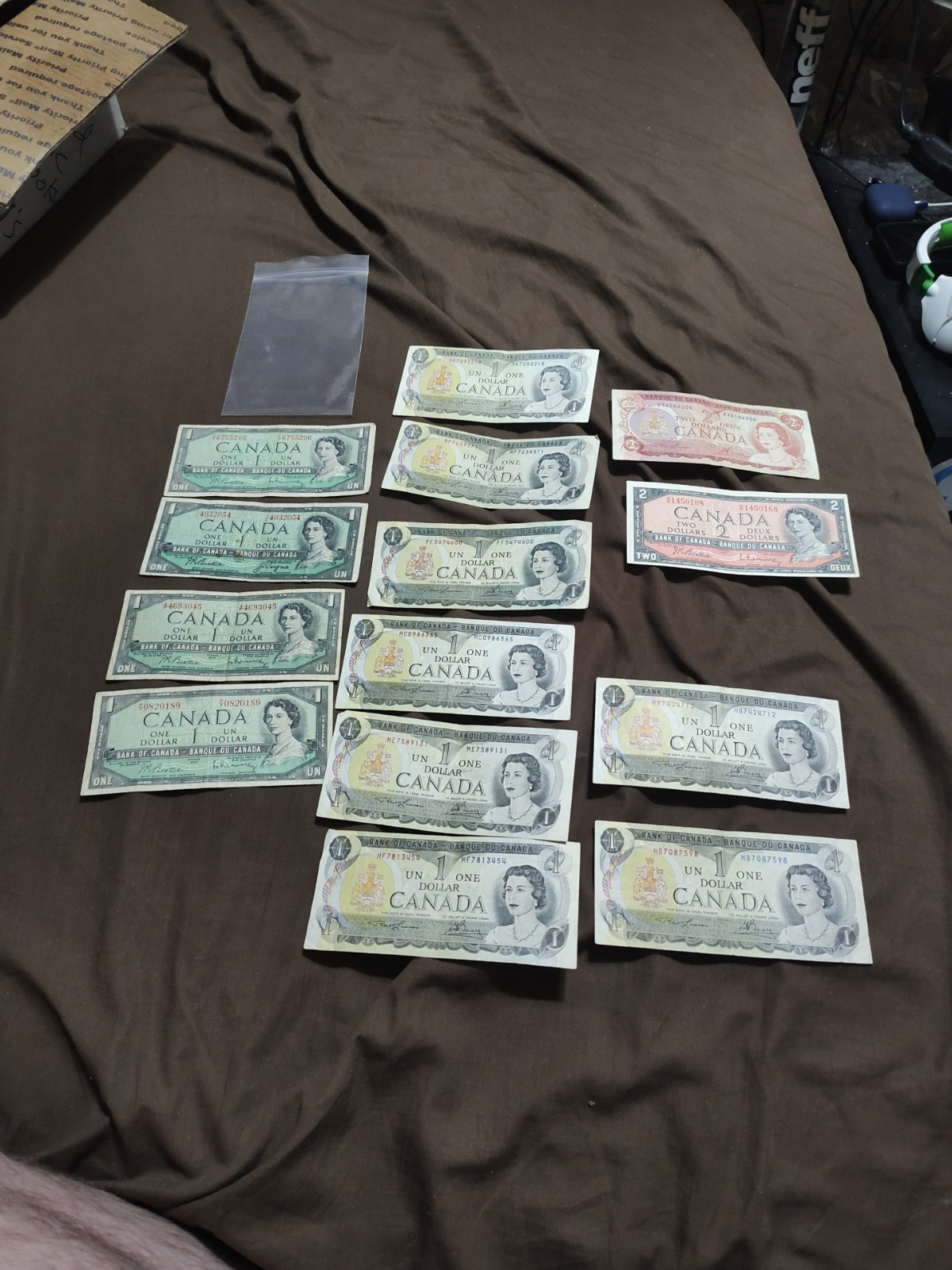 Vintage Canadian Currency $1 & $2 Bills - 1954, 1973, & 1974 - *RARE GREAT COND*