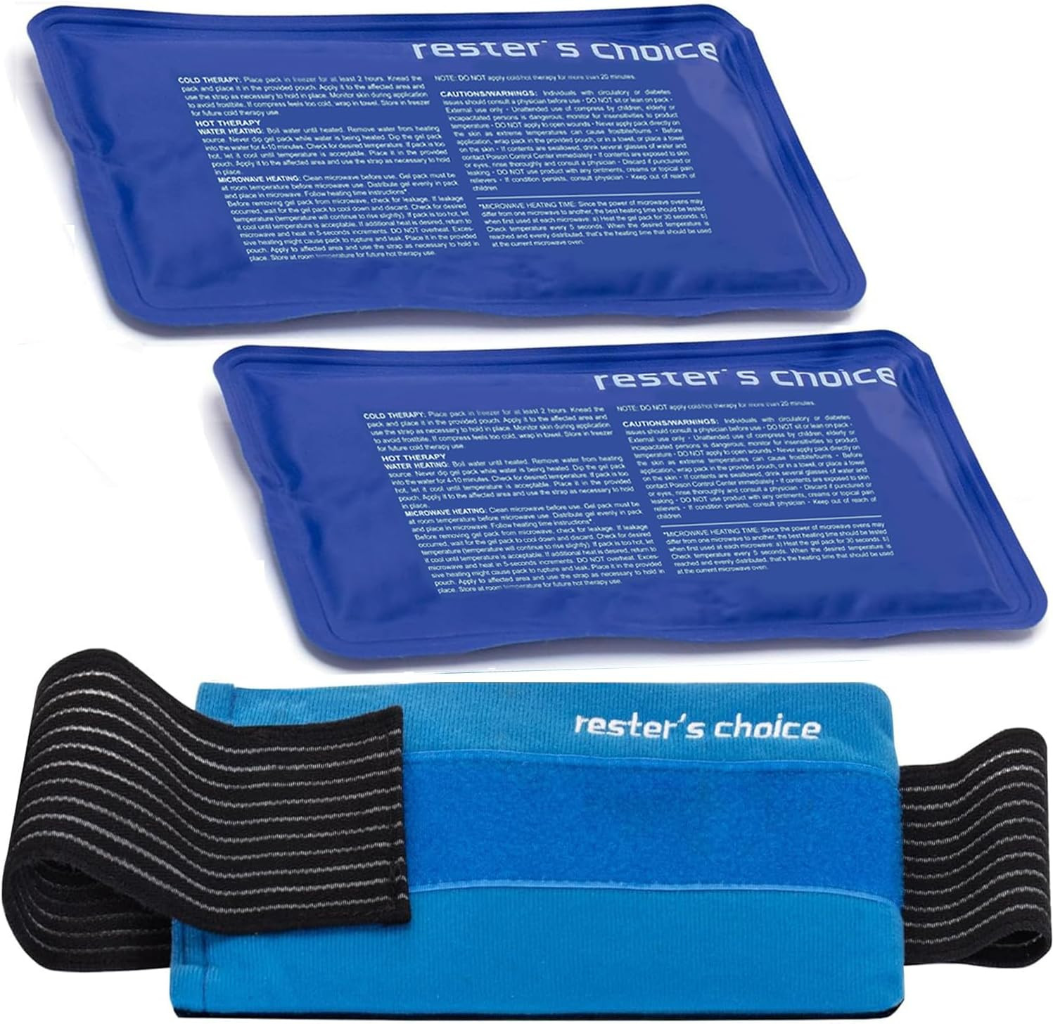 2 Soft Gel Ice Packs for Injuries Reusable with Extra Comfy Adjustable Cold Pack
