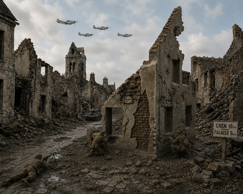 WW2 Normandy Destroyed Side Wall Ruin  28mm Bolt Action Wargaming Terrain