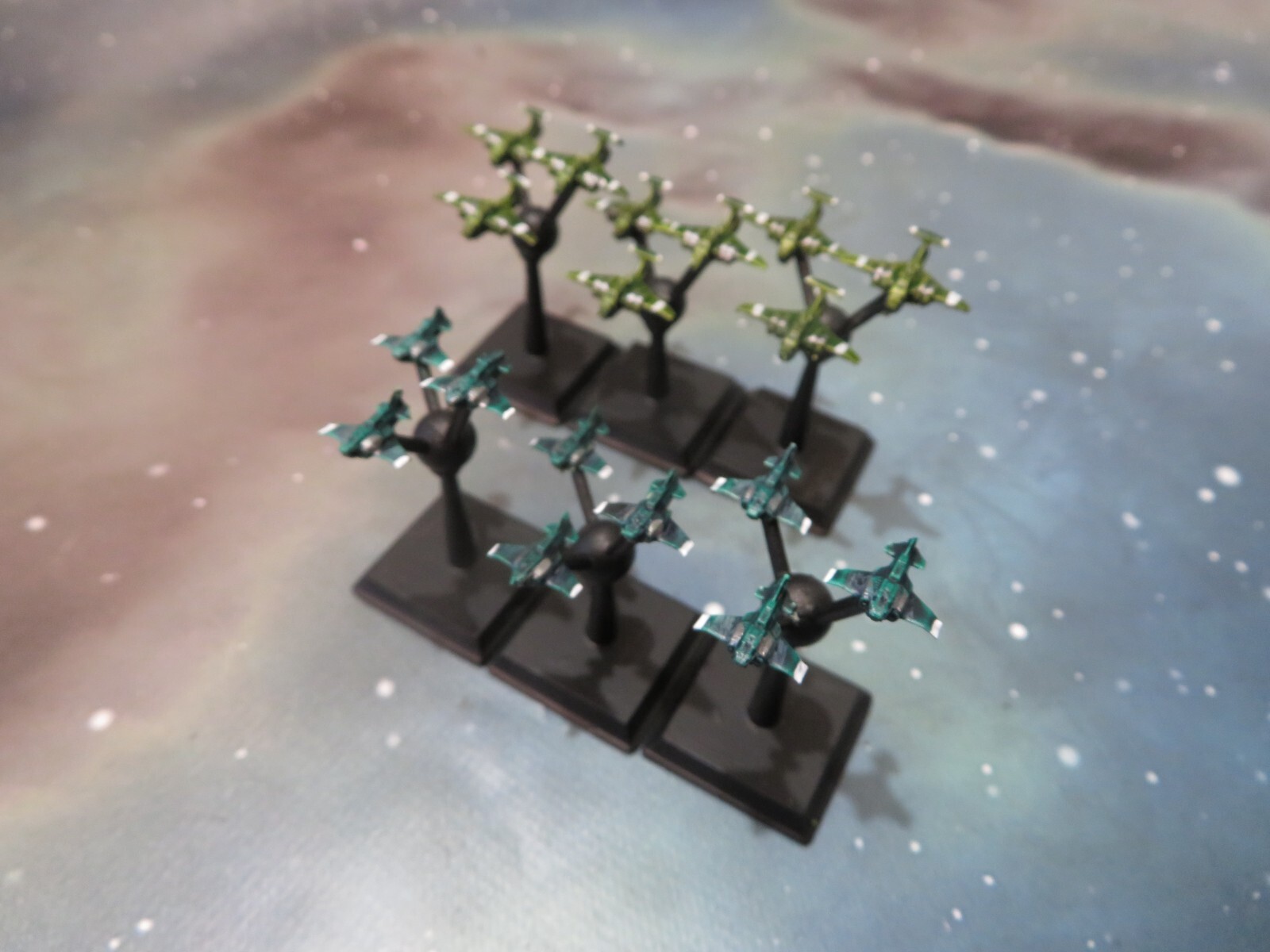 Human Fighters/Bombers (20 piece set) - Compatible with Battlefleet Gothic