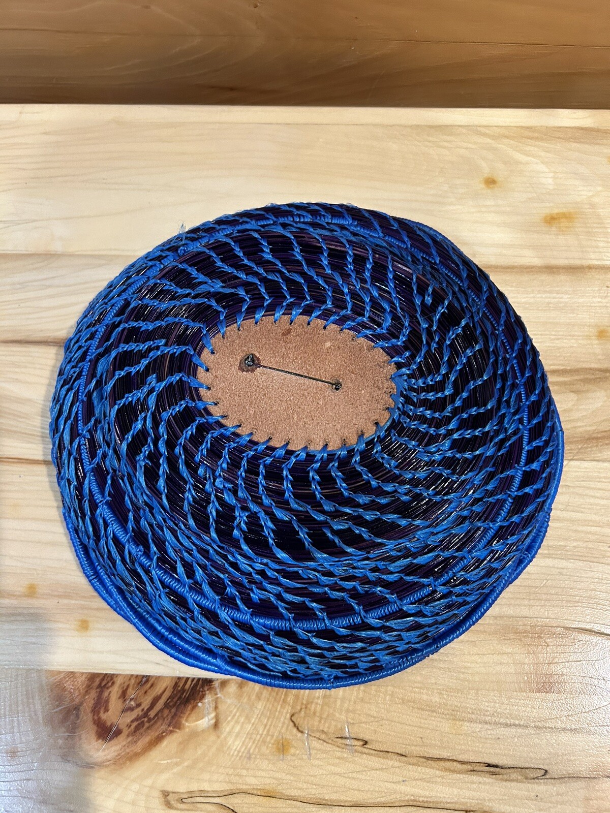 Stunning Blue Pine Needle Basket