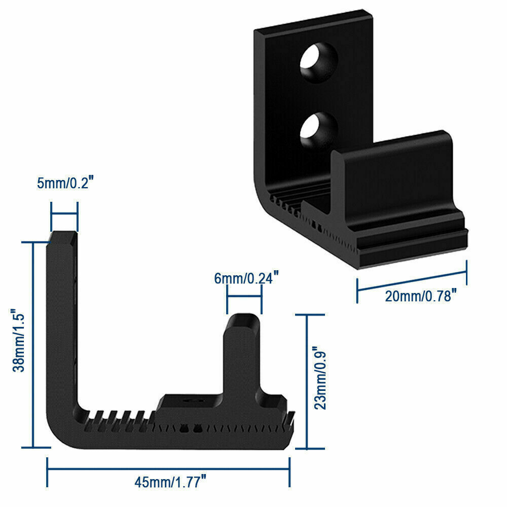 CCJH Adjustable Floor Guide for Sliding Barn Door Bottom Wall Mount Stay Guide