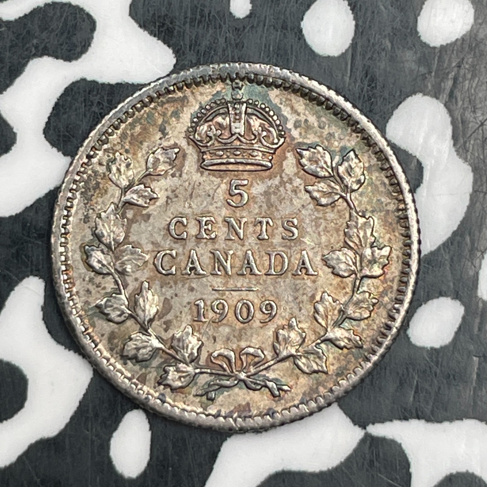 1909 Canada 5 Cents Lot#JM1654 Silver! Nice!