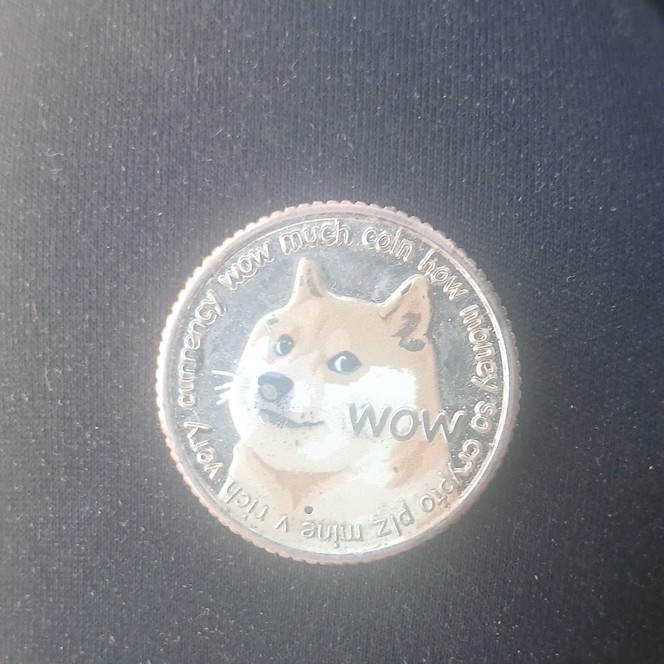 Dogecoin Physical Collectible Coin Crypto Meme Design Generation 1